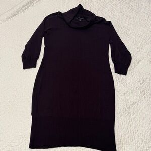 Banana Republic Dark Purple Long Sleeve Dress